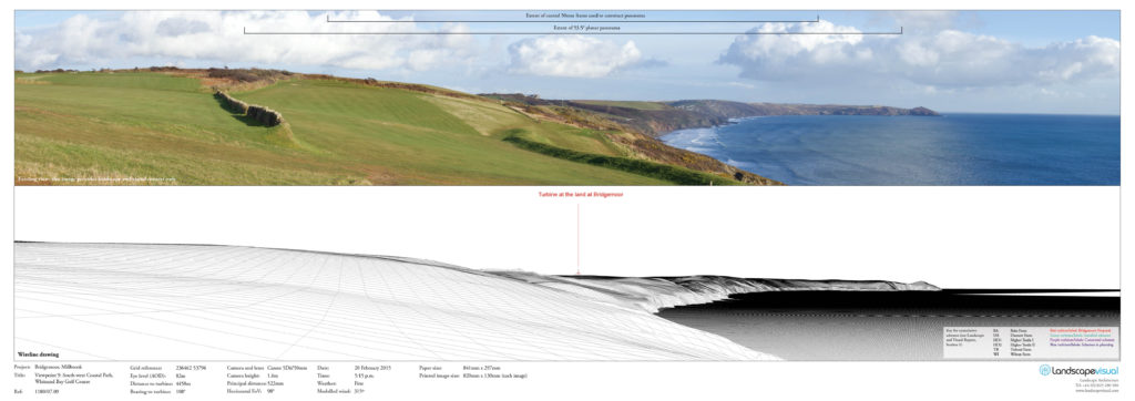 Wireline image of a wind turbine development